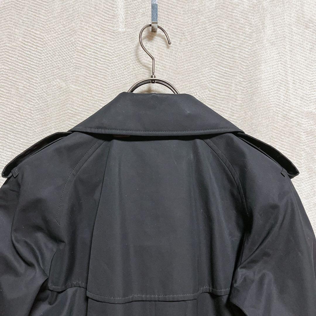 バーバリー トレンチコート 黒 40 L ロング丈 ベルト付き