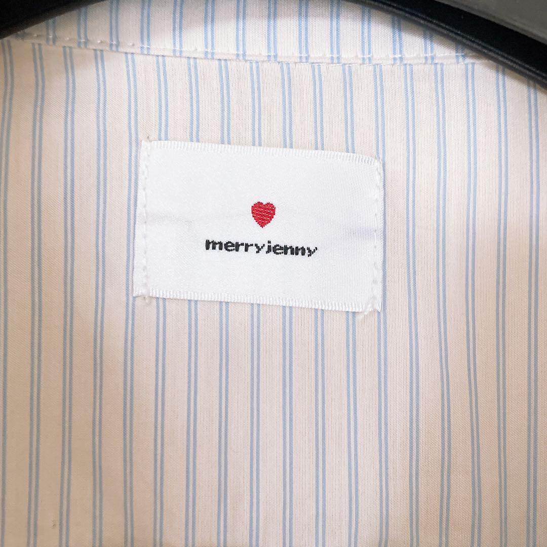 【merry jenny】stripefrillfrillワンピース (ブルー)