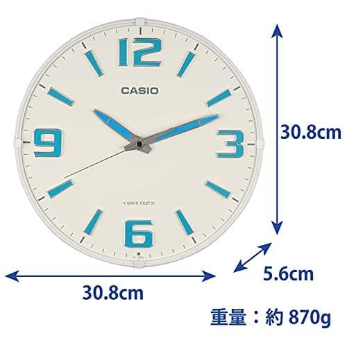 CASIO(カシオ) 掛け時計 壁掛け時計 電波時計 ホワイト 白 アナログ p