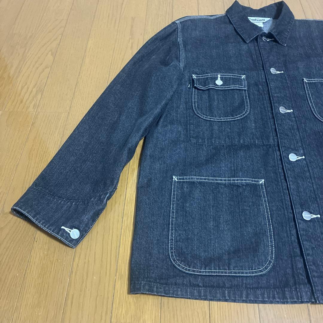 ★極美品★CARHARTT カバーオール BLACK denim チョアコートL