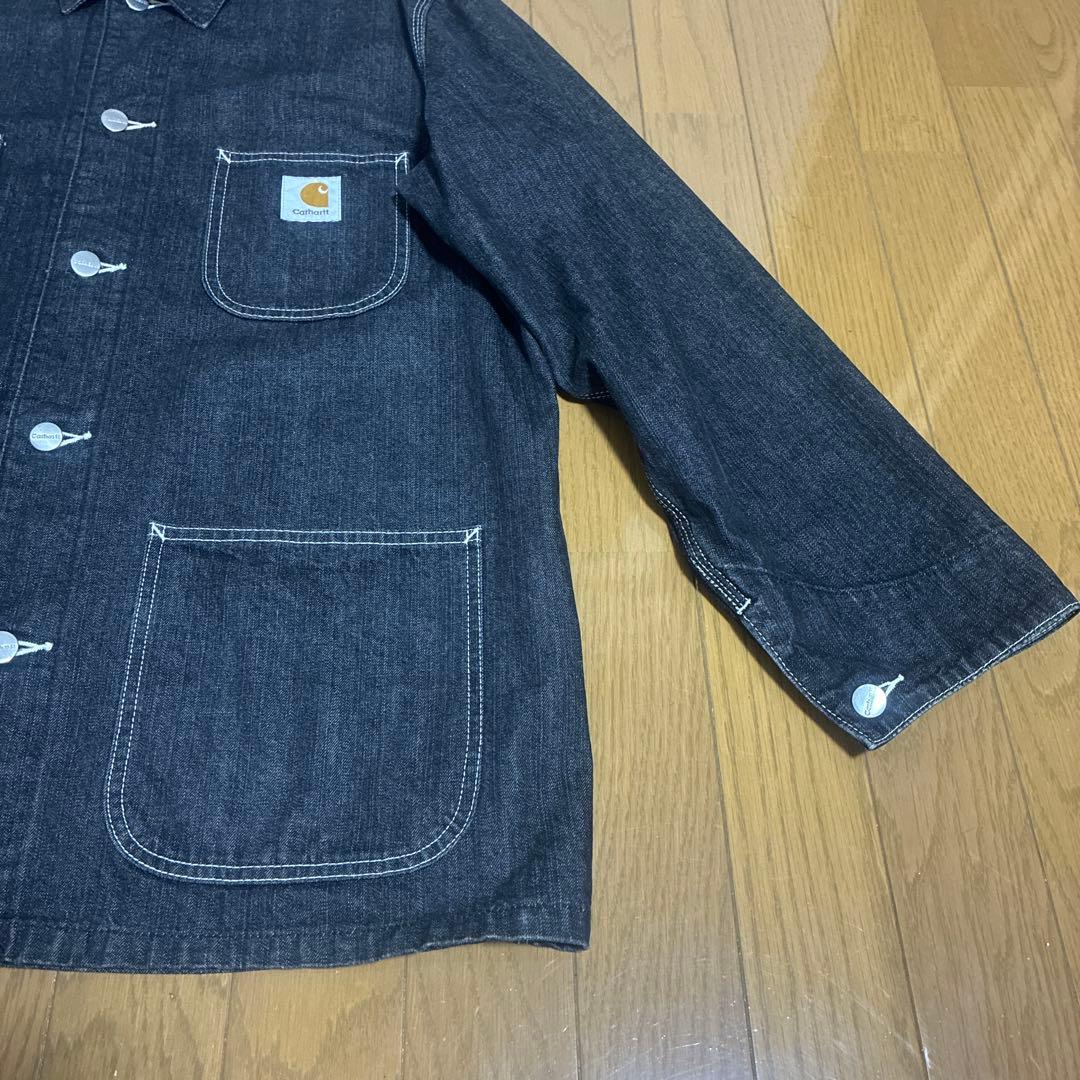 ★極美品★CARHARTT カバーオール BLACK denim チョアコートL