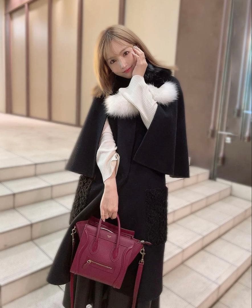 新品 FENDI リボン フォックスファー マフラー 三上悠亜着用