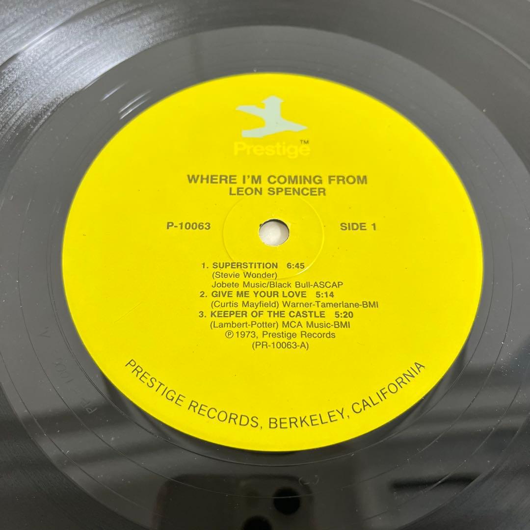 Leon Spencer Where I'm Coming From レコード