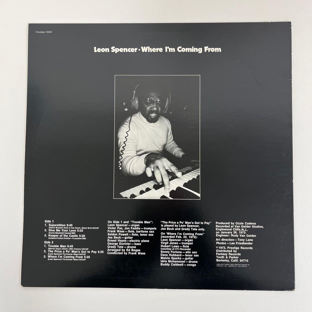 Leon Spencer Where I'm Coming From レコード