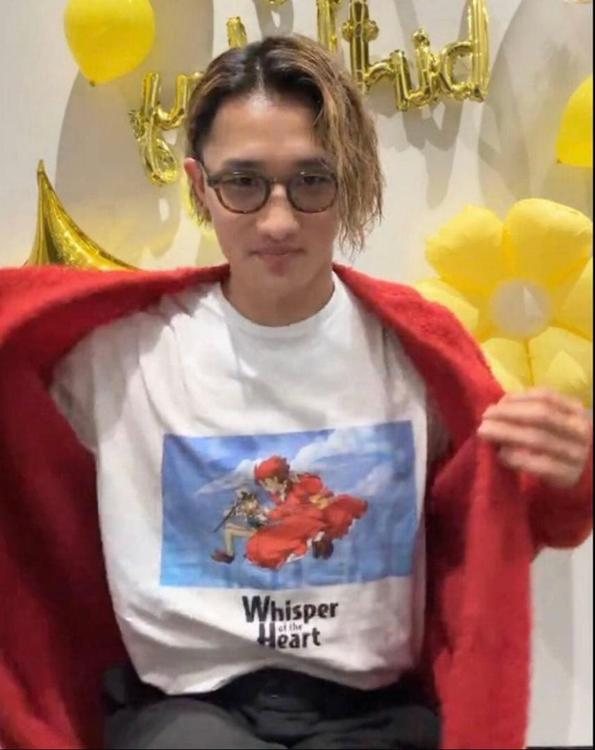 耳をすませば　Tシャツ　岩本照　着用　古着　ジブリ　gbl もののけ姫　グッズ