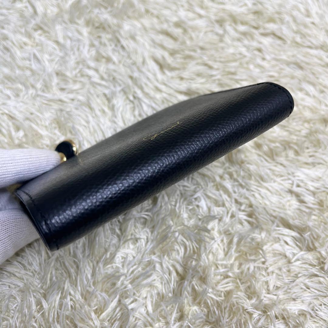 ★極美品★gemeil ジェムイル　ミニマルウォレット ブラック