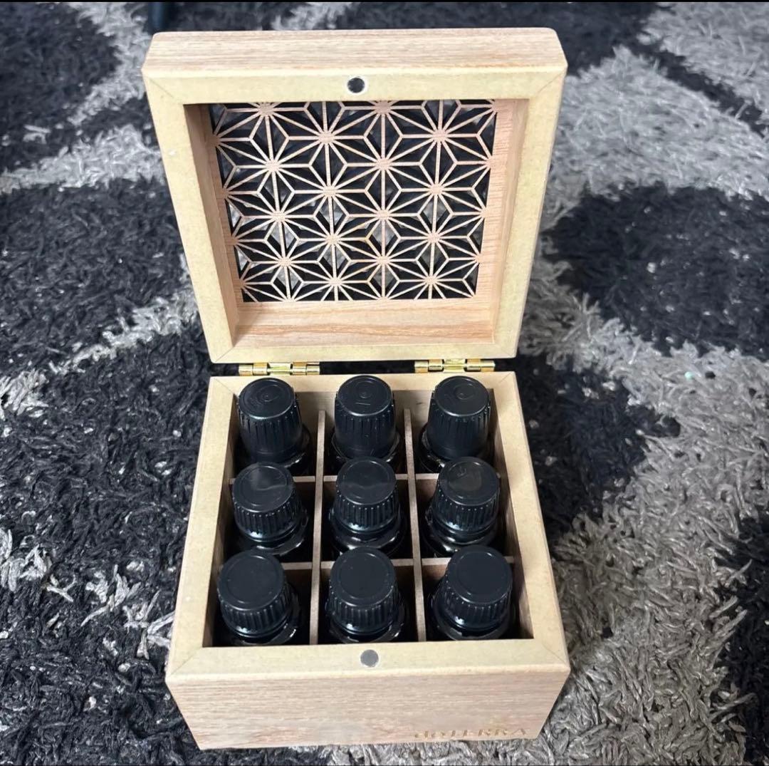 doTERRA 基本の精油9本と希少透かし彫りボックスセット　ドテラまとめ売り