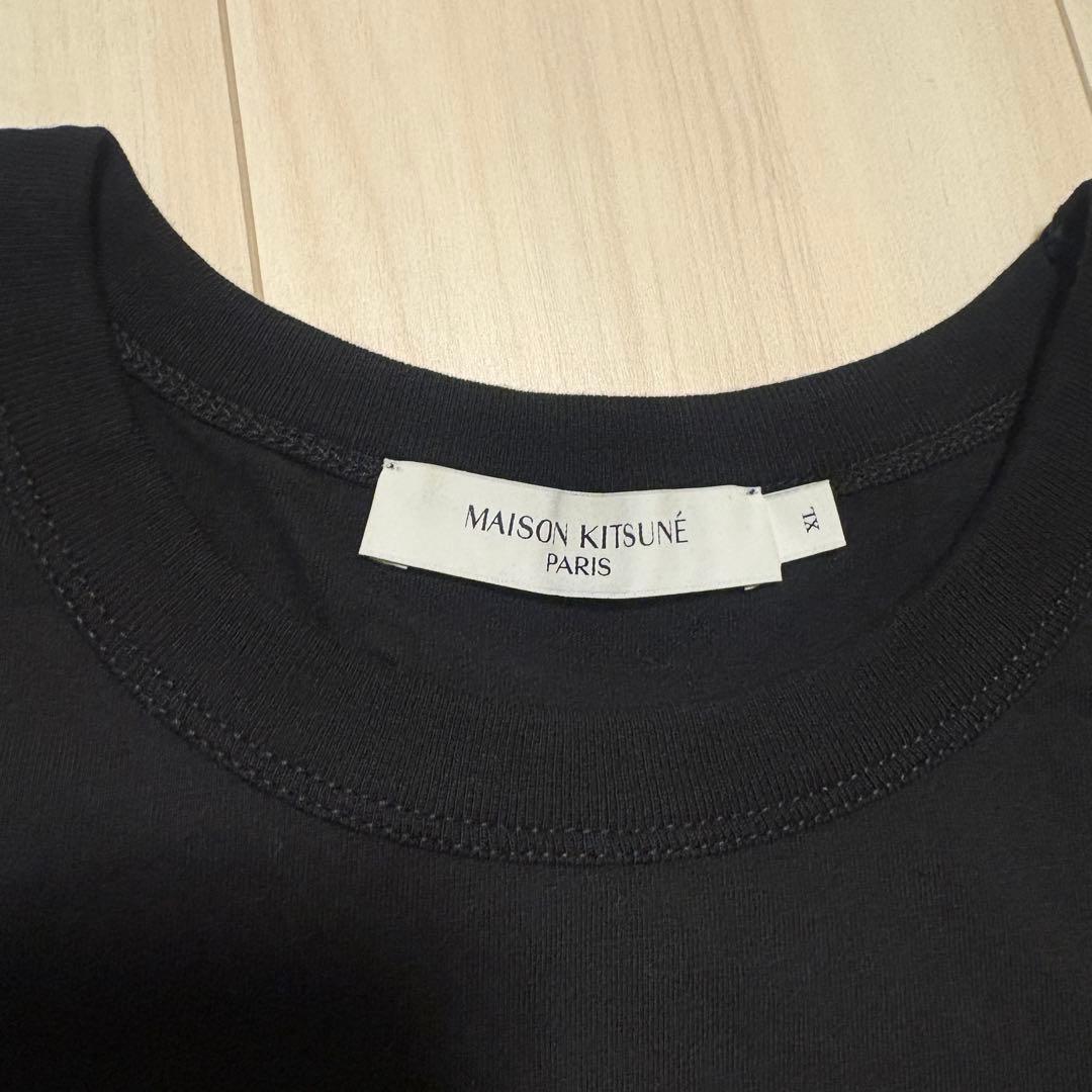 【超美品】メゾンキツネ　半袖Tシャツ　黒　XL